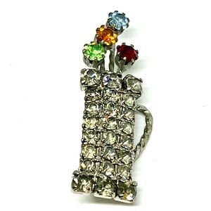 Vintage Rhinestone Golf Bag & Clubs